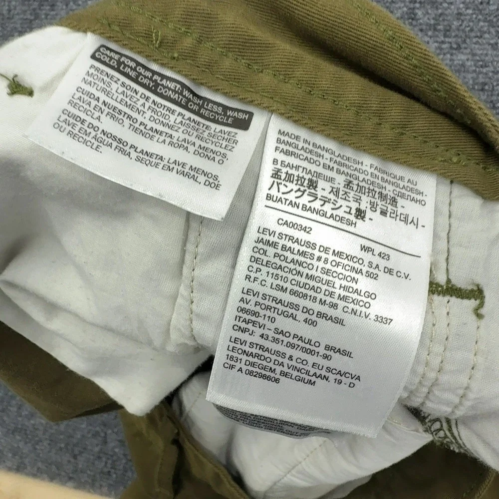 Levi's‎ Cargo Shorts Mens 4 Olive Green Cotton Multi Pocket Utility Gorpcore